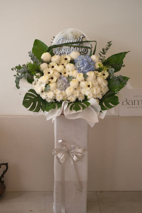 Colonel Condolence Flowers by Bamboo Green Florist, Penang