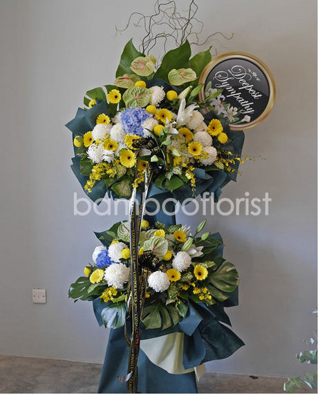 Comfort Condolence Wreath by Bamboo Green Florist, Penang