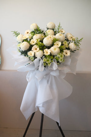 Comfort Sound Condolence Wreath by Bamboo Green Florist, Penang