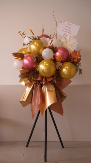 Golden Fiesta Grand Opening Flower Stand by Bamboo Green Florist, Penang