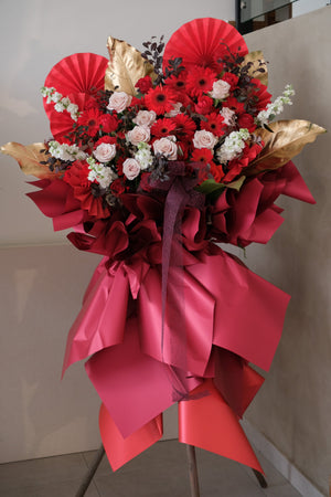 Paint The Town Red Grand Opening Flowers by Bamboo Green Florist, Penang