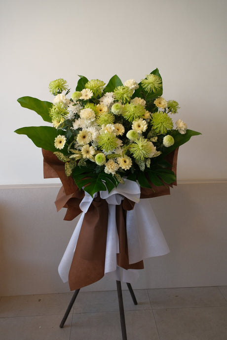 Comfort Green Condolence Wreath by Bamboo Green Florist, Penang
