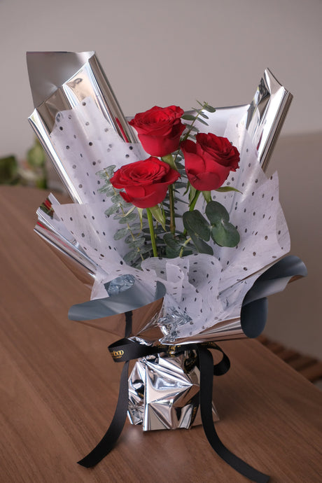 Aimé Trois Rose Bouquet by Bamboo Green Florist, Penang