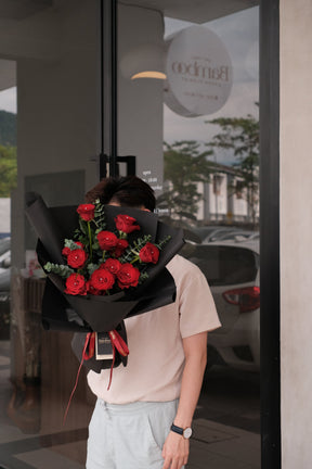 Red Romance Rose Bouquet by Bamboo Green Florist, Penang