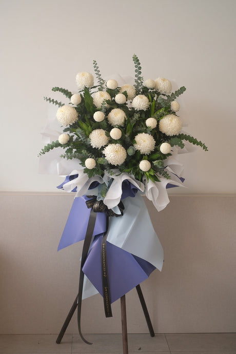 Au Natural Condolence Wreath by Bamboo Green Florist, Penang