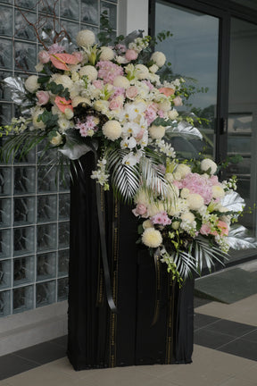 Tyrian Condolence Wreath by Bamboo Green Florist, Penang