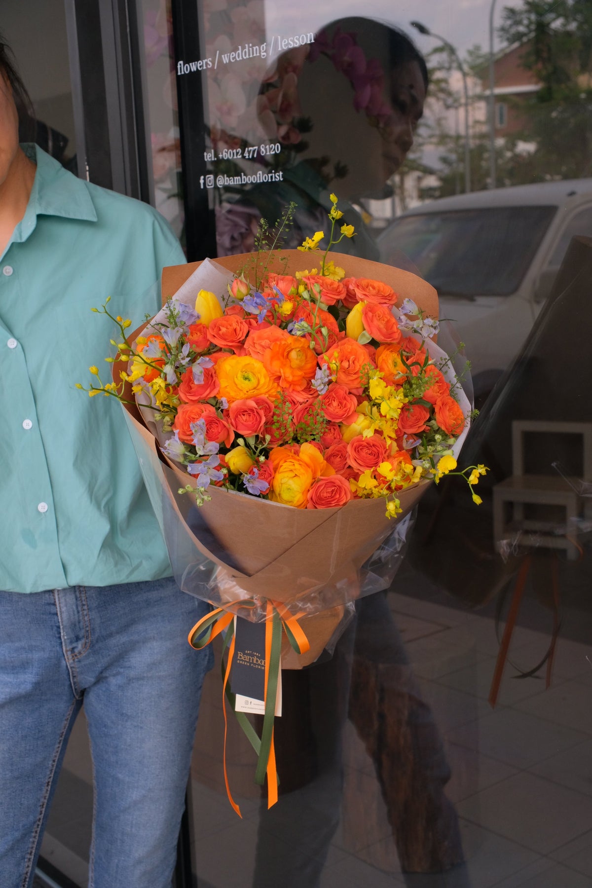 Omakase Bouquet (Citrus Orange) by Bamboo Green Florist, Penang, photo 2
