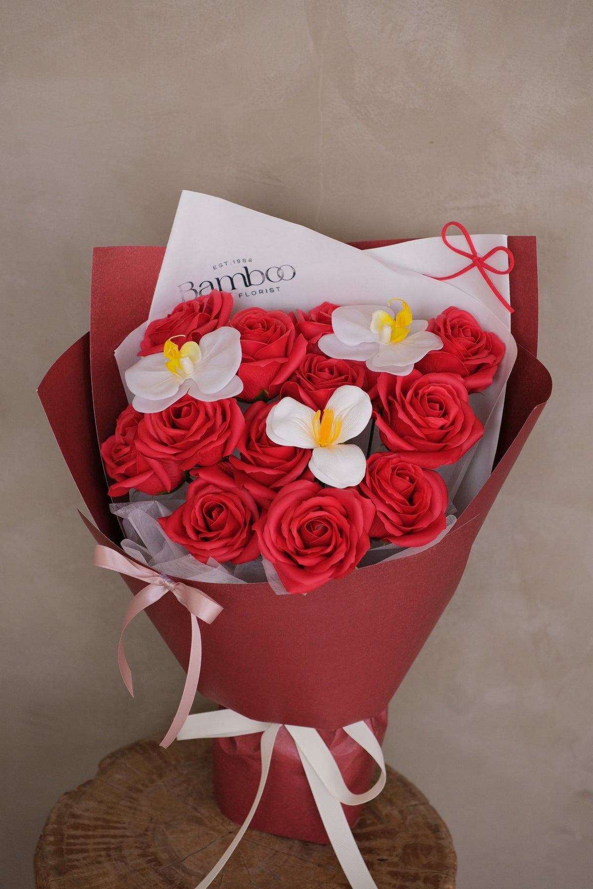 Ruby Rubi- Soap Flowers Soap Flower Bouquet by Bamboo Green Florist, Penang