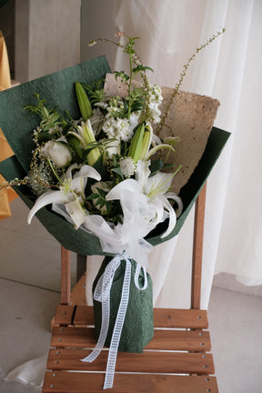 Nordic Whisper Rose Bouquet by Bamboo Green Florist, Penang