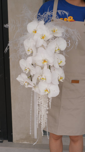 Pure Cascade Bouquet by Bamboo Green Florist, Penang