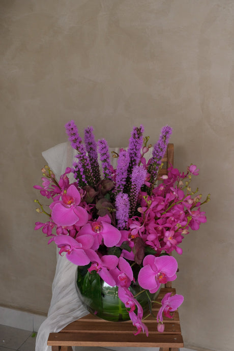 Purple Prose Vase Arrangement by Bamboo Green Florist, Penang, photo 2