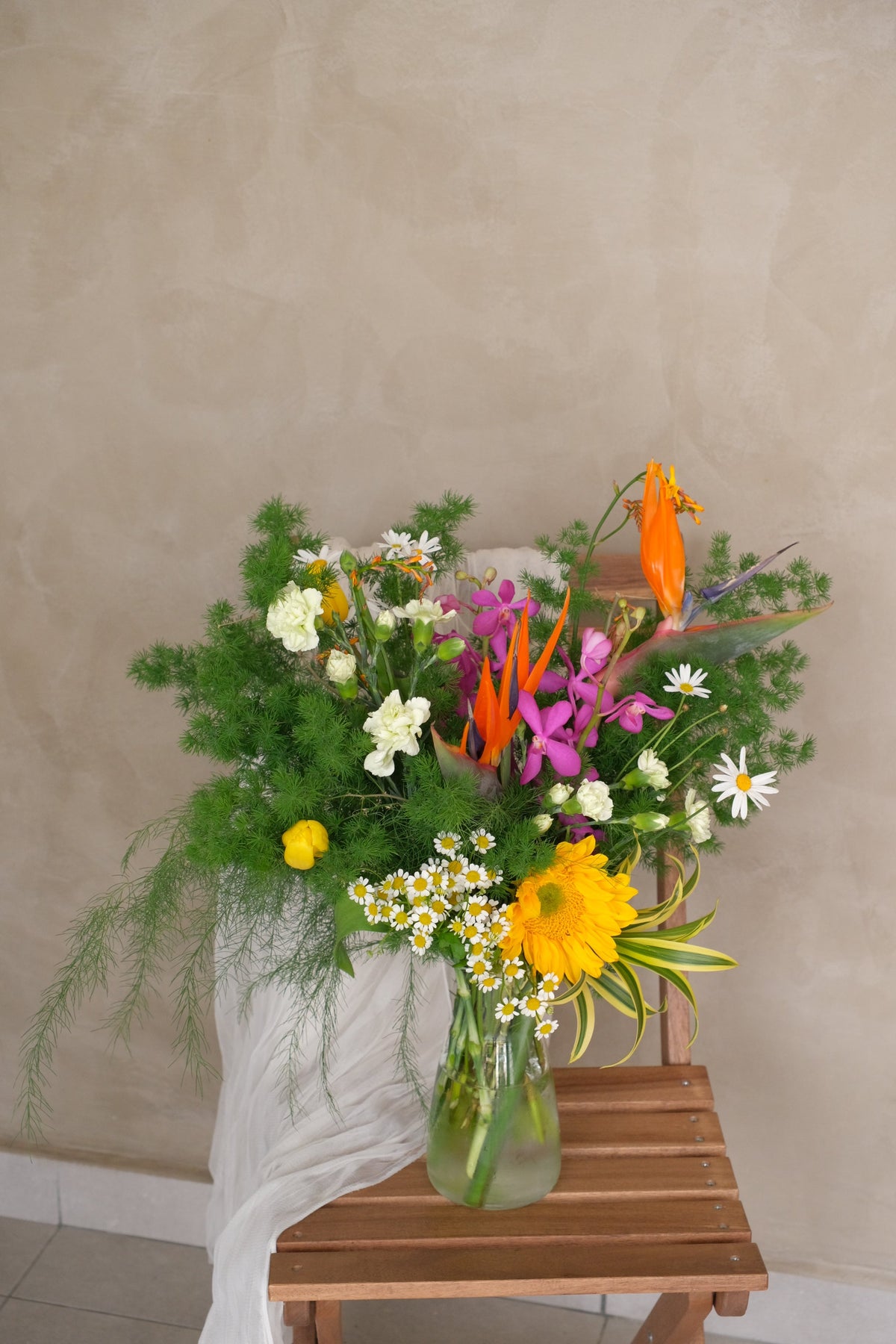 The Sun-Kid’s Spark Vase Arrangement by Bamboo Green Florist, Penang