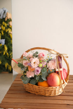 Olive Co Fruit & Flower Basket by Bamboo Green Florist, Penang, photo 2