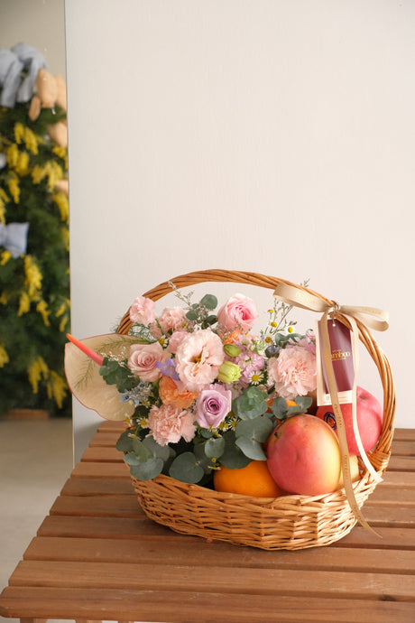 Olive Co Fruit & Flower Basket by Bamboo Green Florist, Penang, photo 2
