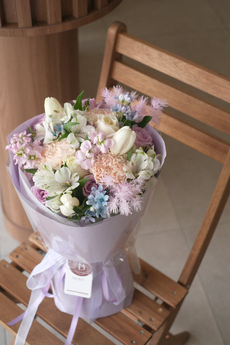 Omakase Round Bouquet (Summer Pastels) by Bamboo Green Florist, Penang