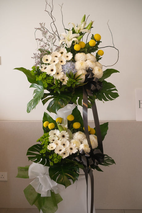 Quaker Condolence Wreath by Bamboo Green Florist, Penang