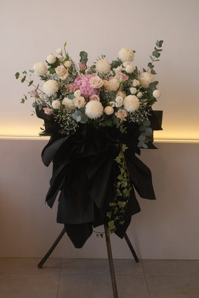 Fondness Time Condolence Wreath by Bamboo Green Florist, Penang
