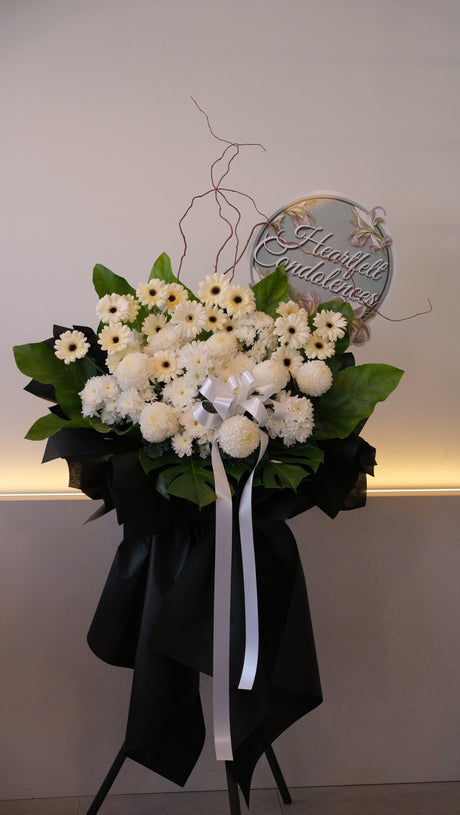Gentle Reflections Condolence Wreath by Bamboo Green Florist, Penang, photo 3