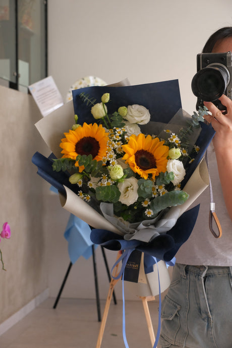 Pure Happiness Sunflower Bouquet by Bamboo Green Florist, Penang