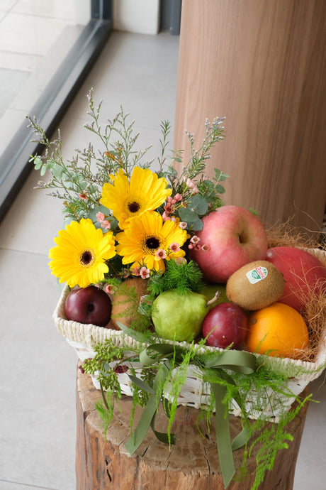 Sweet Relish Fruit & Flower Basket by Bamboo Green Florist, Penang, photo 2