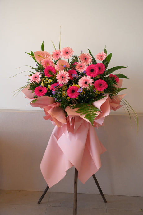 Pink Debut Grand Opening Flower Stand by Bamboo Green Florist, Penang