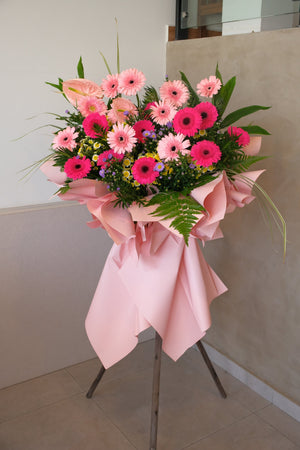 Pink Debut Grand Opening Flower Stand by Bamboo Green Florist, Penang, photo 2