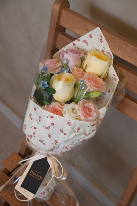 Blush & Buttercream - Bouquet of the Week by Bamboo Green Florist, Penang