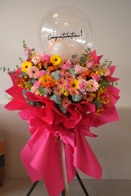 Cosmopolitan Grand Opening Flower Stand by Bamboo Green Florist, Penang