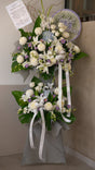 Nautical Blue Condolence Wreath by Bamboo Green Florist, Penang