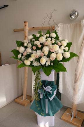 Gentile Condolence Flower Stand by Bamboo Green Florist, Penang