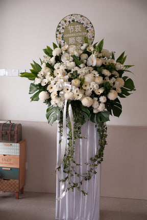 Florence Condolence Flower Stand by Bamboo Green Florist, Penang