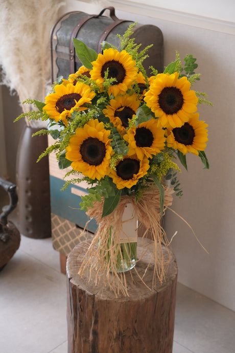 Golden Days Vase Arrangement by Bamboo Green Florist, Penang
