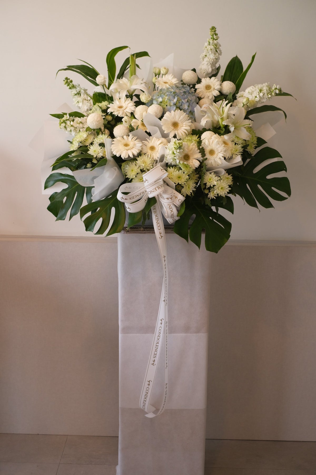 Dignified Silence Condolence Wreath by Bamboo Green Florist, Penang