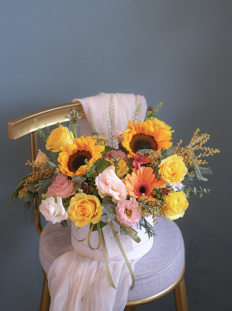 Electrifying Zesty Grand Opening Flower Stand by Bamboo Green Florist, Penang
