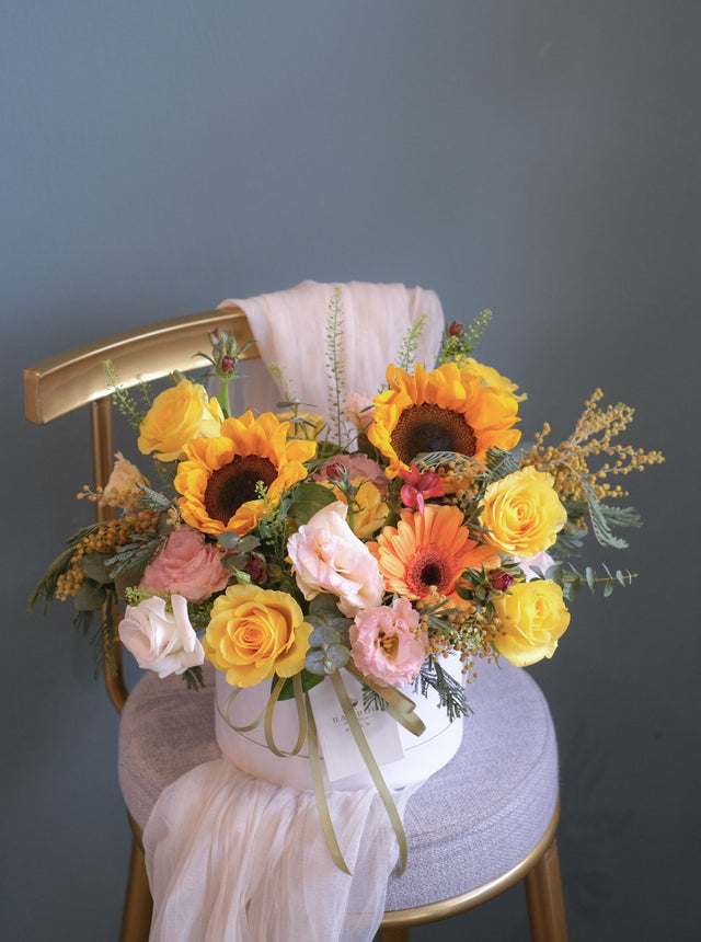 Electrifying Zesty Grand Opening Flower Stand by Bamboo Green Florist, Penang