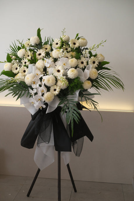 Enya Condolence Flowers by Bamboo Green Florist, Penang