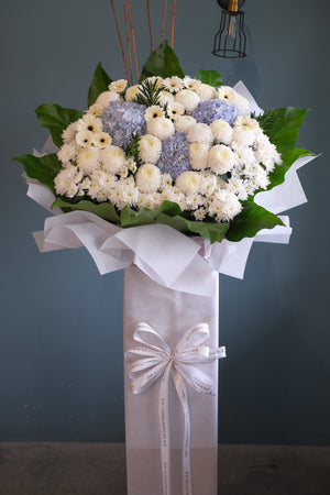Forever Petal Condolence Wreath by Bamboo Green Florist, Penang