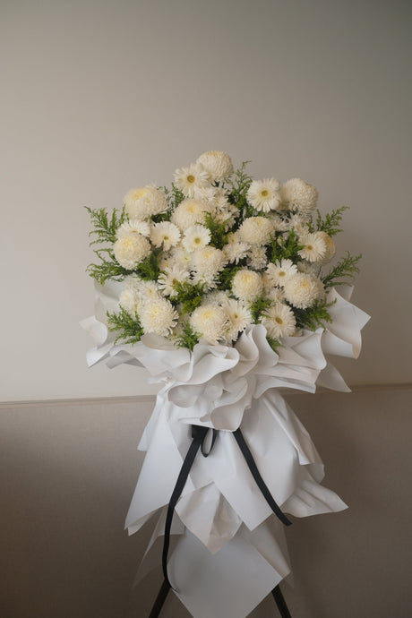 Forewood Condolence Flowers by Bamboo Green Florist, Penang