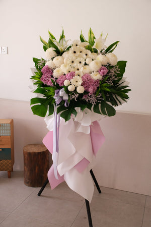 Fountain Sprite Condolence Wreath by Bamboo Green Florist, Penang