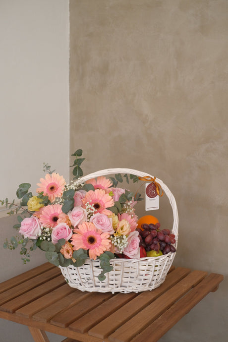 Fruity Gala Fruit & Flower Basket by Bamboo Green Florist, Penang