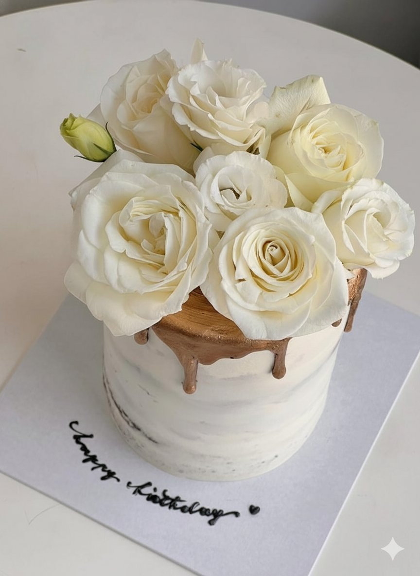 Rustic Naked Cake by Bamboo Green Florist, Penang