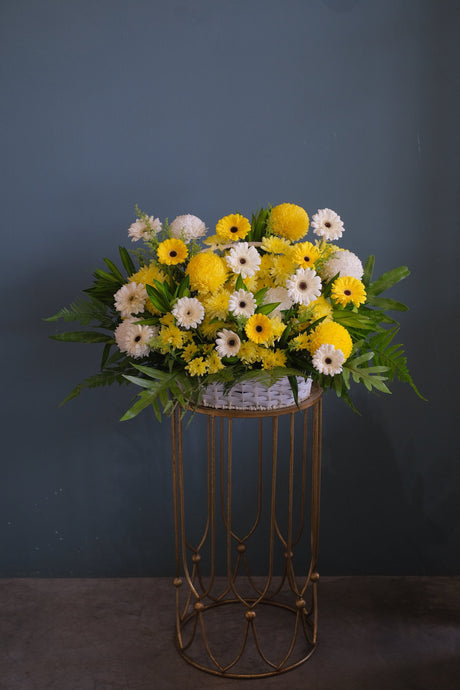 Gentle Remembrance Condolence Wreath by Bamboo Green Florist, Penang