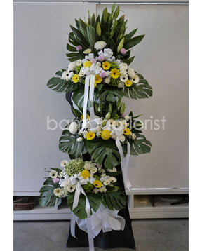 Green Gallop Condolence Wreath by Bamboo Green Florist, Penang