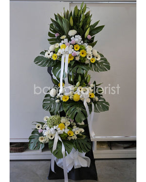 Green Gallop Condolence Wreath by Bamboo Green Florist, Penang