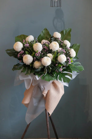 Harmony Condolence Wreath by Bamboo Green Florist, Penang