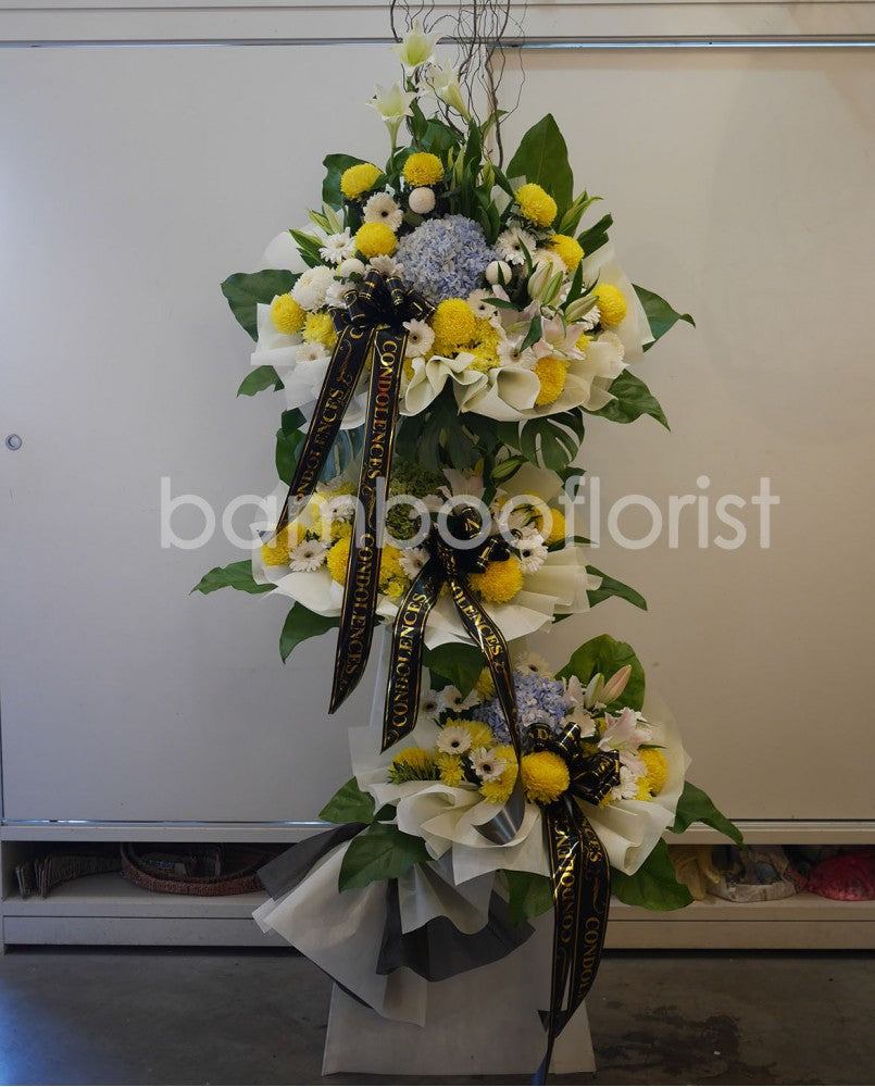 Heart of Angel Condolence Wreath by Bamboo Green Florist, Penang