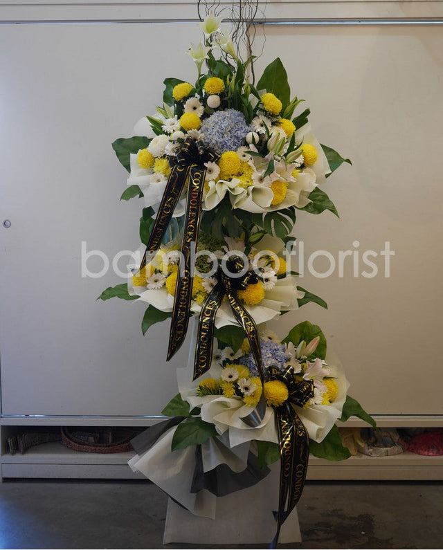 Heart of Angel Condolence Wreath by Bamboo Green Florist, Penang