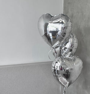 Helium Foil Balloon Set (Silver) by Bamboo Green Florist, Penang