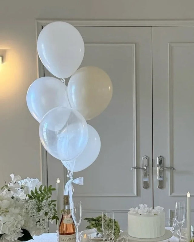 Helium balloons sets - White by Bamboo Green Florist, Penang
