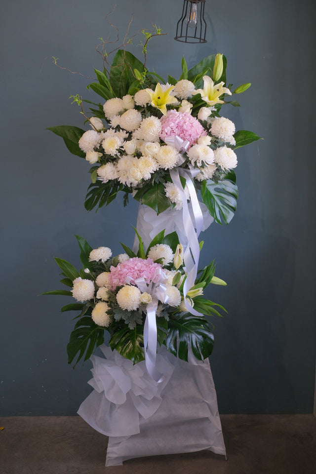 Jude Condolence Flowers by Bamboo Green Florist, Penang